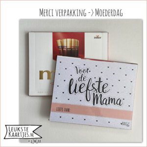 Merci Chocolade -> Moederdag - No:06 (Liefste mama-Hartjes-ruit-dots-Zwart/Wit)^