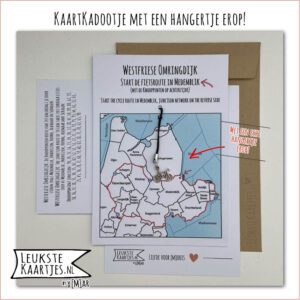 Kaartkadootje -> Hangertje Fietsje - No:01 (Rondje Westfriese Omringdijk - Start Medemblik - Met Knooppunten fiets route)^