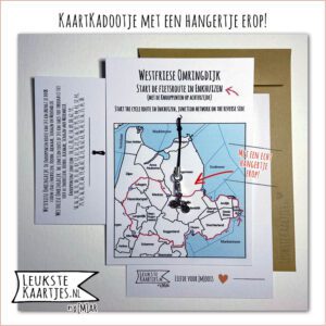 Kaartkadootje -> Hangertje Fietsje - No:01 (Rondje Westfriese Omringdijk - Start Nibbixwoud - Met Knooppunten fiets route)