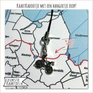 Kaartkadootje -> Hangertje Fietsje - No:01 (Rondje Westfriese Omringdijk - Start Nibbixwoud - Met Knooppunten fiets route) - Afbeelding 2
