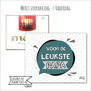 Merci Chocolade -> Vaderdag - No:02 (Voor de leukste PAPA-Stippen-Paraatwolk-Groen-Zwart/Wit)^