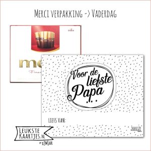 Merci Chocolade -> Vaderdag - No:03 (Voor de Liefste PAPA-Stippen-Zwart/Wit)^