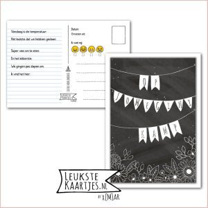 Kaart Op Kamp -> JoMeGiNi No: 07 /2-1 (Op JoMeGiNi kamp -Zwart-Vlaggetjes)