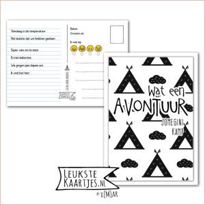 Kaart Op Kamp -> JoMeGiNi No: 12 /2-6 (Wat een Avontuur-JoMeGiNi kamp-Tenten-zwart/wit)