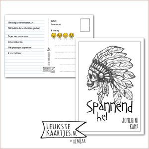 Kaart Op Kamp -> JoMeGiNi No: 13 /2-7 (Spannend he-JoMeGiNi kamp - Skull-Indianentooi)