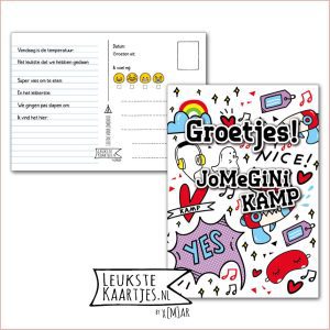 Kaart Op Kamp -> JoMeGiNi No: 15 /3-1 (Groetjes! JoMeGiNi kamp - Stickers-Yes)