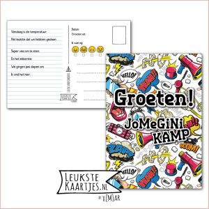 Kaart Op Kamp -> JoMeGiNi No: 19 /3-5 (Groeten! JoMeGiNi kamp - Strip-Yeah)