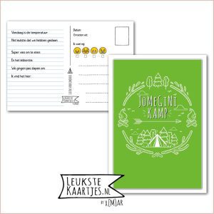 Kaart Op Kamp -> JoMeGiNi No: 02-1 /1-4 (JoMeGiNi Kamp - Krans-Tent-bomen-Groen)