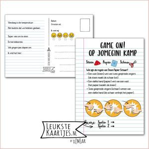 Kaart Op Kamp -> JoMeGiNi No: 38 /4-12 (Game on! op JoMeGiNi kamp - Spelletje Steen-Papier-Schaar)