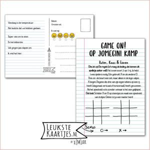 Kaart Op Kamp -> JoMeGiNi No: 39 /4-13 (Game on! Op JoMeGiNi - Spelletje Boter-Kaas-Eieren)