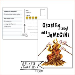 Kaart Op Kamp -> JoMeGiNi No: 42 /4-16 (Gezellig zeg! Met JoMeGiNi - Kampvuur met marshmallows)