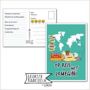 Kaart Op Kamp -> JoMeGiNi No: 49 /5-2 (Op reis met JoMeGiNi - Wegwijzer met landen - Groen)