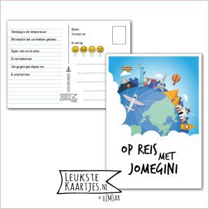 Kaart Op Kamp -> JoMeGiNi No: 50 /5-3 (Op reis met JoMeGiNi - Wereldbol met elementen in wolken)