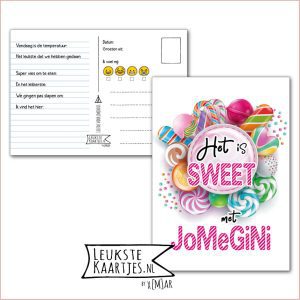 Kaart Op Kamp -> JoMeGiNi No: 52 /5-5 (Het is SWEET met JoMeGiNi - Snoep en zuurstokken)