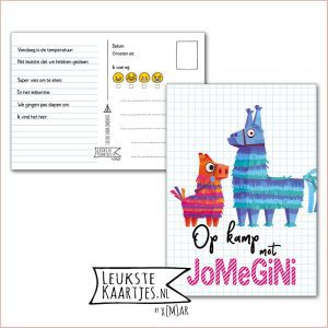 Kaart Op Kamp -> JoMeGiNi No: 56 /5 (Op kamp met JoMeGiNi - Sweet Candy - Lama Pinata)