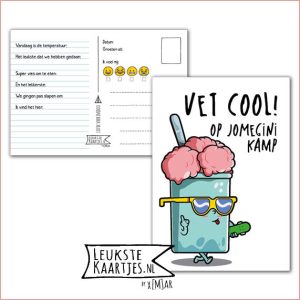 Kaart Op Kamp -> JoMeGiNi No: 60 /6 (Vet Cool! Op kamp – Beker roze ijs met skateboard)