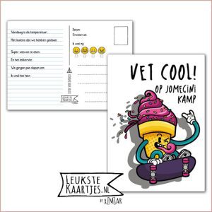 Kaart Op Kamp -> JoMeGiNi No: 61 /6-4 (Vet Cool! Op kamp – Softijsje op skateboard)
