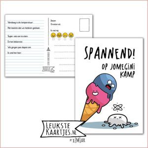 Kaart Op Kamp -> JoMeGiNi No: 62 /6-5 (Spannend! Op kamp – Hoorntje ijs dat eraf is gevallen)