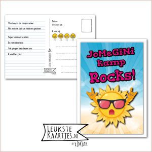 Kaart Op Kamp -> JoMeGiNi No: 06-2 /1-9 (JoMeGiNi Kamp Rocks - Zon-Zonnebril-Roze)