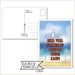 Kaart Op Kamp -> Forever Young - Thuisblijvers No: 08 - 1 (Veel plezier-Strand-Tent)