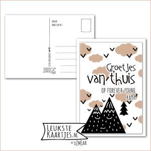 Kaart Op Kamp -> Forever Young - Thuisblijvers No: 14 - 1 (Groetjes van thuis-Bergen-Wolken)