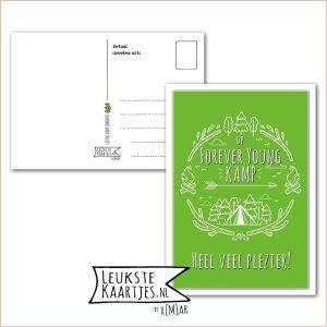Kaart Op Kamp -> Forever Young - Thuisblijvers No: 04 - 1 (Op Kamp-Veel plezier-Groen)