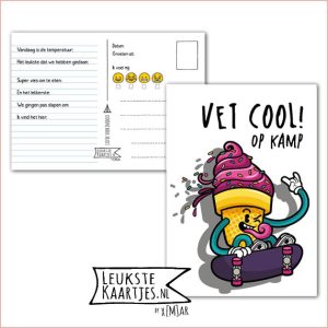 Kaart Op Kamp -> Kaarten Mee – No: 46 /6 (Vet Cool! Op kamp – Softijsje op skateboard)