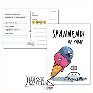 Kaart Op Kamp -> Kaarten Mee – No: 47 /6 (Spannend! Op kamp – Hoorntje ijs dat eraf is gevallen)