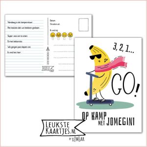 Kaart Op Kamp -> JoMeGiNi No: 94 /7-15 (3, 2, 1... GO! Op kamp met JoMeGiNi - Eten - Banaan op step)