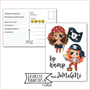 Kaart Op Kamp -> JoMeGiNi No: 81 /7-2 (Op kamp - Twee stoere Piraten meiden)