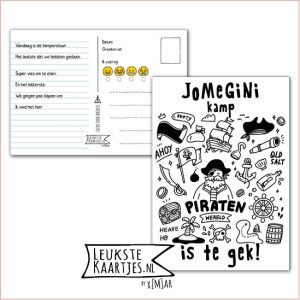 Kaart Op Kamp -> JoMeGiNi No: 85 /7-6 (JoMeGiNi kamp is te gek! - Piraten elementen zwart/wit)