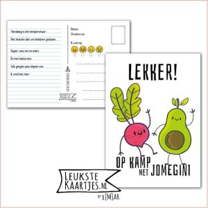 Kaart Op Kamp -> JoMeGiNi No: 91 /7-12 (Lekker! Op kamp met JoMeGiNi - Eten - Radijs en Avocado)
