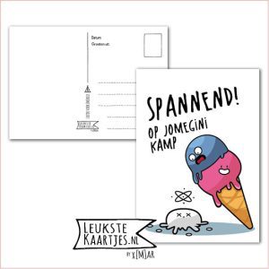 Kaart Op Kamp -> JoMeGiNi - Thuisblijvers No: 23 /3-5 (Spannend! Op kamp – Hoorntje ijs dat eraf is gevallen)