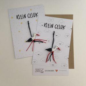 Kaartkadootjes -> Baby - Ooievaar