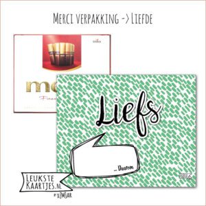 Merci Chocolade -> Liefde - No:10 (Liefs - Groene streepjes/vlekjes)