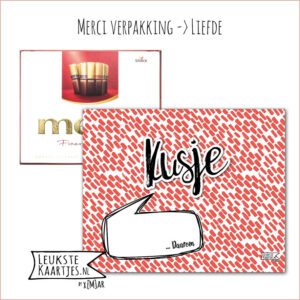 Merci Chocolade -> Liefde - No:09 (Kusje - Roze streepjes/vlekjes)
