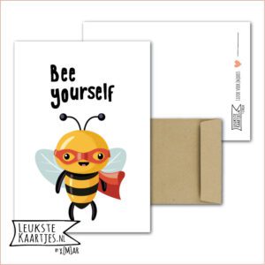 Kaart Dieren -> Bijen Bees - Nr 11 (BEE yourself - Bij als superheld / Hero)