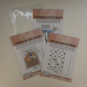 Verpakking Cellofaan zakje (Geschikt voor wederverkopers van Geldkaarten, Kaartkadootjes, Kaarten met envelop)