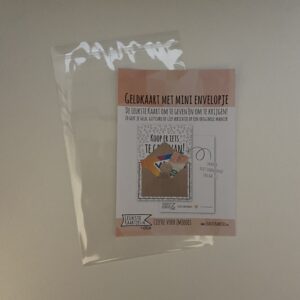 Verpakking Cellofaan zakje (Geschikt voor wederverkopers van Geldkaarten, Kaartkadootjes, Kaarten met envelop) - Afbeelding 3