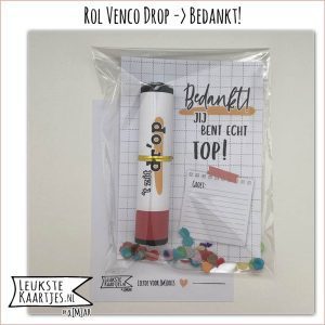 Rol Venco TopDrop -> Bedankt! - No:01 (Bedankt! Jij bent echt TOP! Maar 't zit DR'OP - Ruitje) - Afbeelding 2
