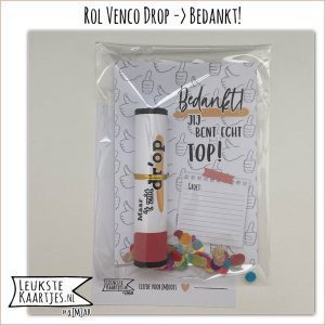 Rol Venco TopDrop -> Bedankt! - No:04 (Bedankt! Jij bent echt TOP! Maar 't zit DR'OP - Duimen op)^ - Afbeelding 2