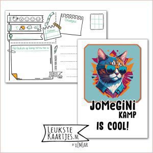 Kaart Op Kamp -> JoMeGiNi No: 98 /8 (JoMeGiNi Kamp is cool! - Stoere kat met zonnebril)