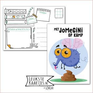 Kaart Op Kamp -> JoMeGiNi No: 106 /8-11 (Met JoMeGiNi op Kamp - Strontvlieg met drol)