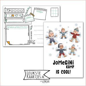 Kaart Op Kamp -> JoMeGiNi No: 118 /9-4 (JoMeGiNi Kamp is COOL! - Kinderen Sneeuw Engeltjes)
