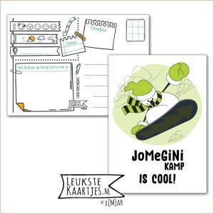 Kaart Op Kamp -> JoMeGiNi No: 119 /9-5 (JoMeGiNi Kamp is COOL! - Sneeuwpop op snowboard)