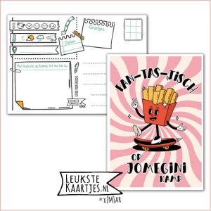 Kaart Op Kamp -> JoMeGiNi No: 123 /10-3 (FAN-TAS-TICH op JoMeGiNi Kamp - Patat/Frietjes op een skateboard)