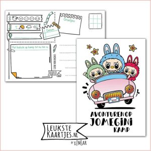 Kaart Op Kamp -> JoMeGiNi No: 130 /11-1 (Avonturen op JoMeGiNi Kamp - Monster-Labubu-stijl in auto)