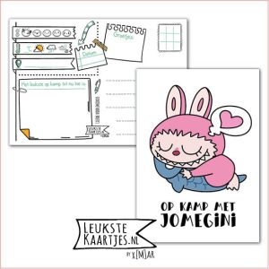 Kaart Op Kamp -> JoMeGiNi No: 131 /11-2 (Avonturen op kamp met JoMeGiNi - Monster-Labubu-stijl Slapend)