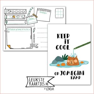 Kaart Op Kamp -> JoMeGiNi No: 136 /11-7 (Keep it COOL op JoMeGiNi Kamp - Capybara in water)