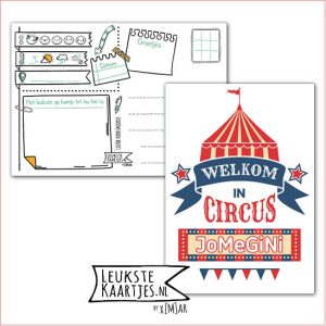 Kaart Op Kamp -> JoMeGiNi No: 140 /12-1 (Welkom in CIRCUS JoMeGiNi - Circus tent)